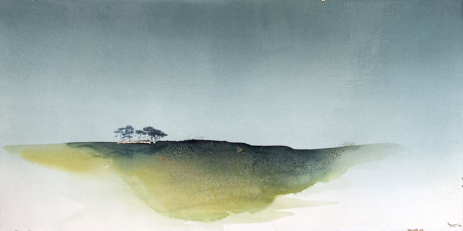 Aquarelle, encaustique, photo